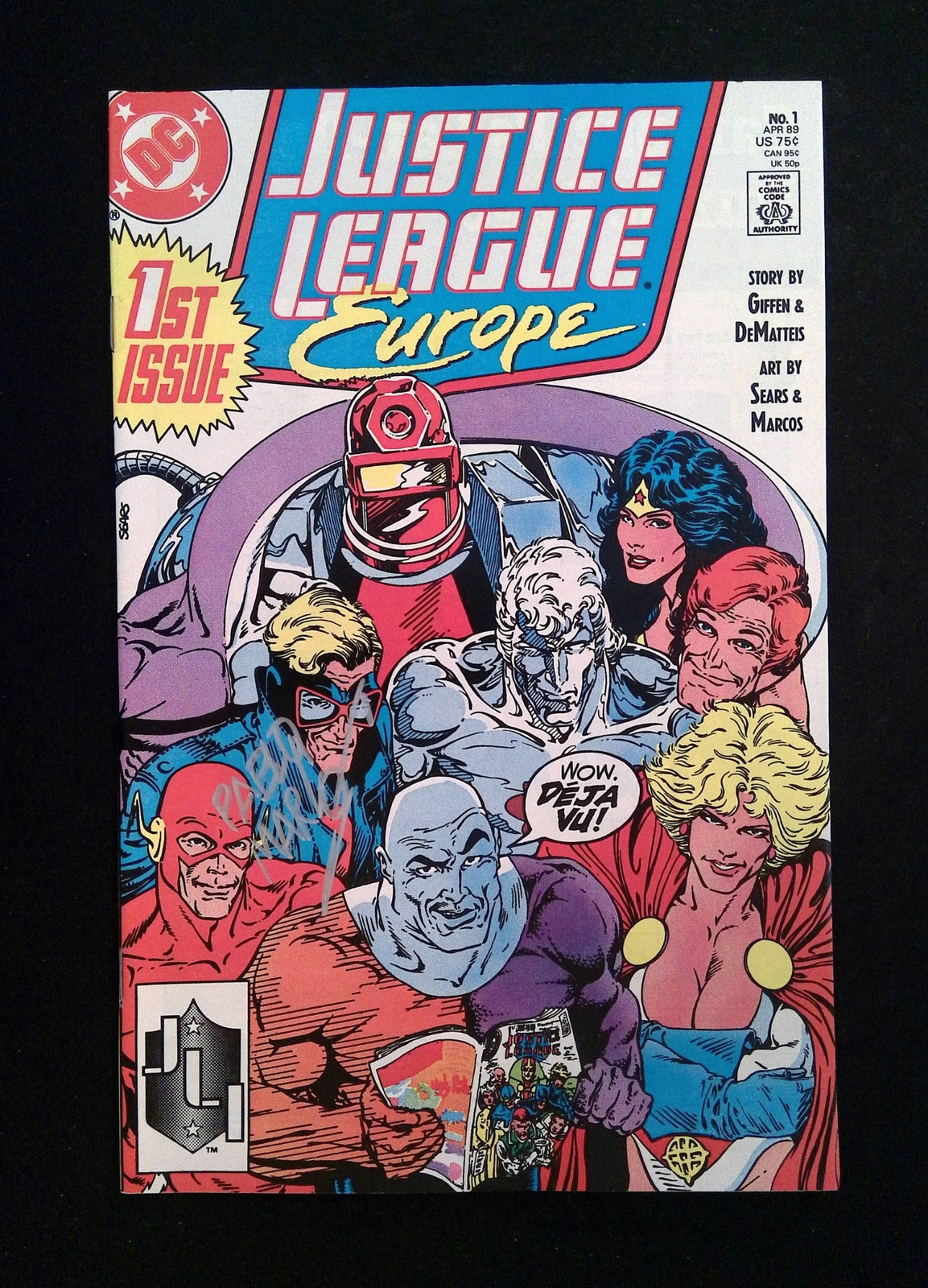 Justice League Europe #1  DC Comics 1989 VF/NM  SIGNED BY PABLO MARCOS