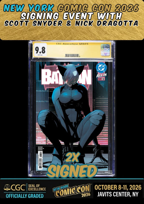 ABSOLUTE BATMAN #13 CGC SS 9.8 2X SIGNED SNYDER/DRAGOTTA NYCC PRESALE