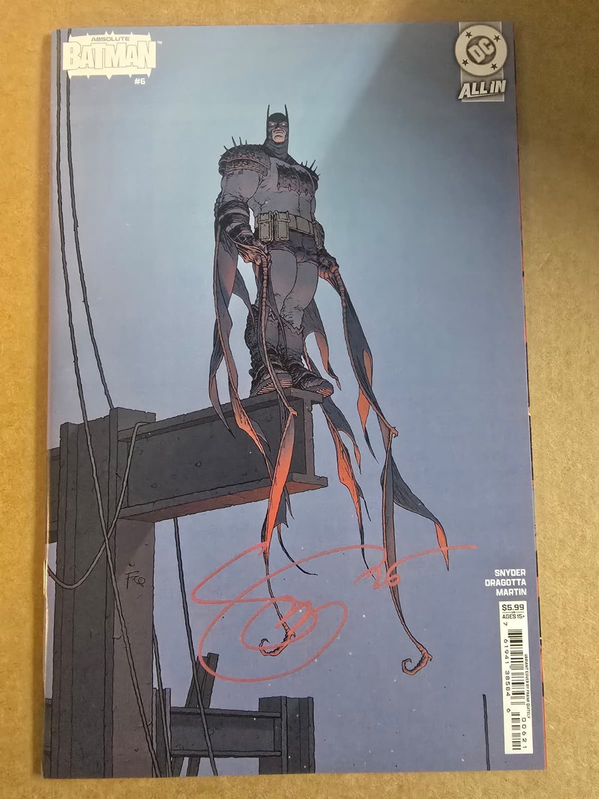 ABSOLUTE BATMAN #5 DC 2025 FRANK QUITELY VARIANT SIGNED SCOTT SNYDER NM W/COA