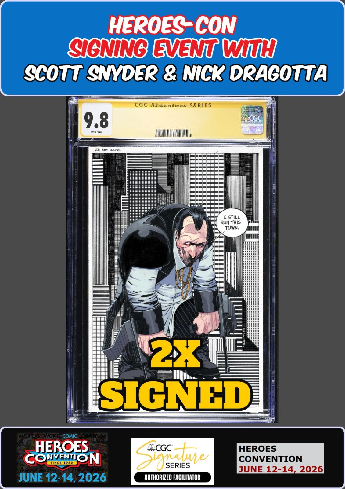 ABSOLUTE BATMAN #21 PENGUIN VAR CGC SS 9.8 SNYDER/DRAGOTTA HEROES-CON PRESALE
