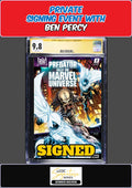 PREDATOR KILLS MARVEL UNIVERSE #1 CORY SMITH CGC SS 9.8 BEN PERCY SIGNED PRESALE