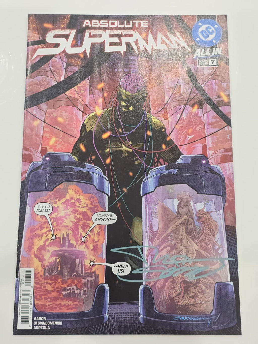 ABSOLUTE SUPERMAN #7 DC 2025 CVR A 1ST PRINT SIGNED BY RAFA SANDOVAL W/COA NM