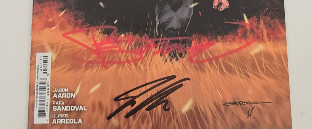 ABSOLUTE SUPERMAN #1 CVR A 1ST PRINT REMARK/2X SIGNED BY JASON AARON/SANDOVAL NM