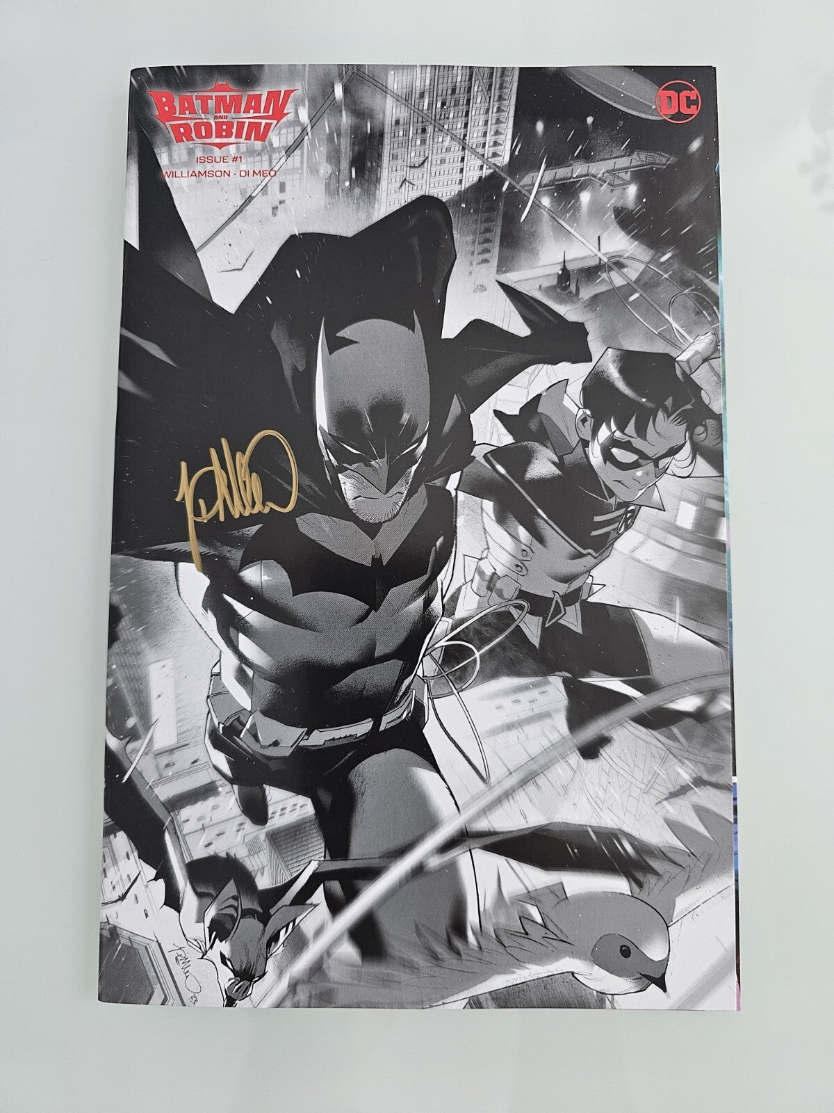 BATMAN AND ROBIN #3 DC COMICS 1:100 SIMONE DI MEO VARIANT SIGNED W/ COA