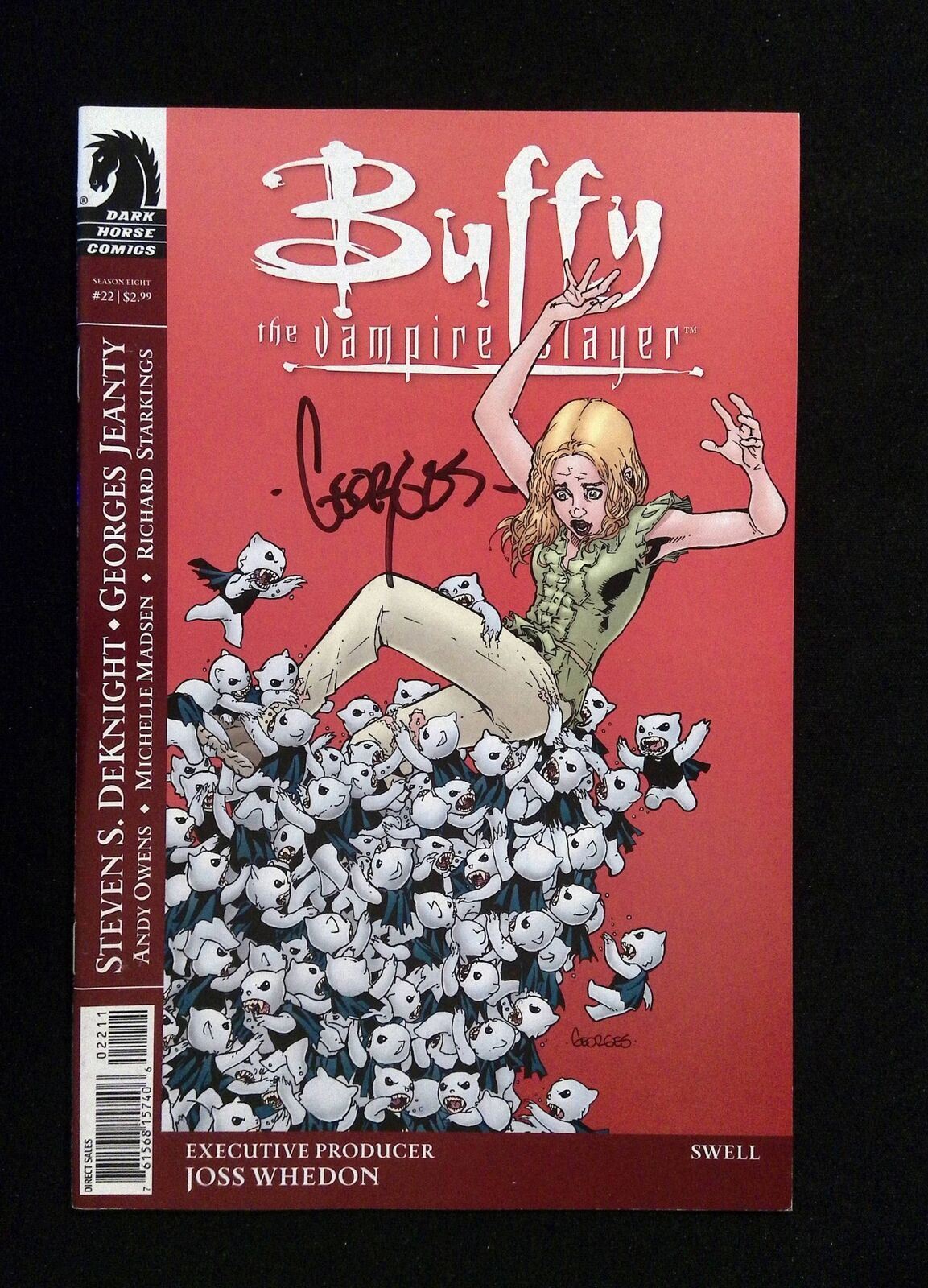 Buffy The Vampire Slayer #22B Dark Horse 2009 VF+ Signed By Georges Jeanty