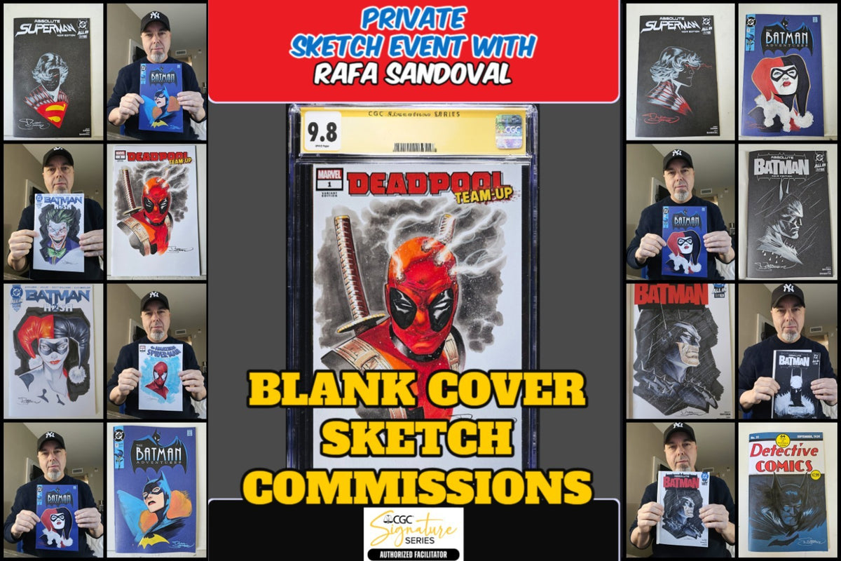 Rafa Sandoval Original Sketch • Custom Commission - On Blank Cover - CGC/RAW