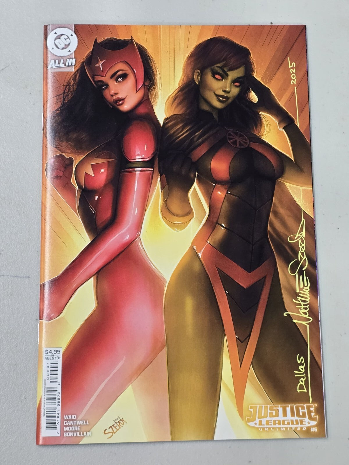 JUSTICE LEAGUE UNLIMITED #6 DC COMICS 2025 NATHAN SZERDY VARIANT SIGNED NM