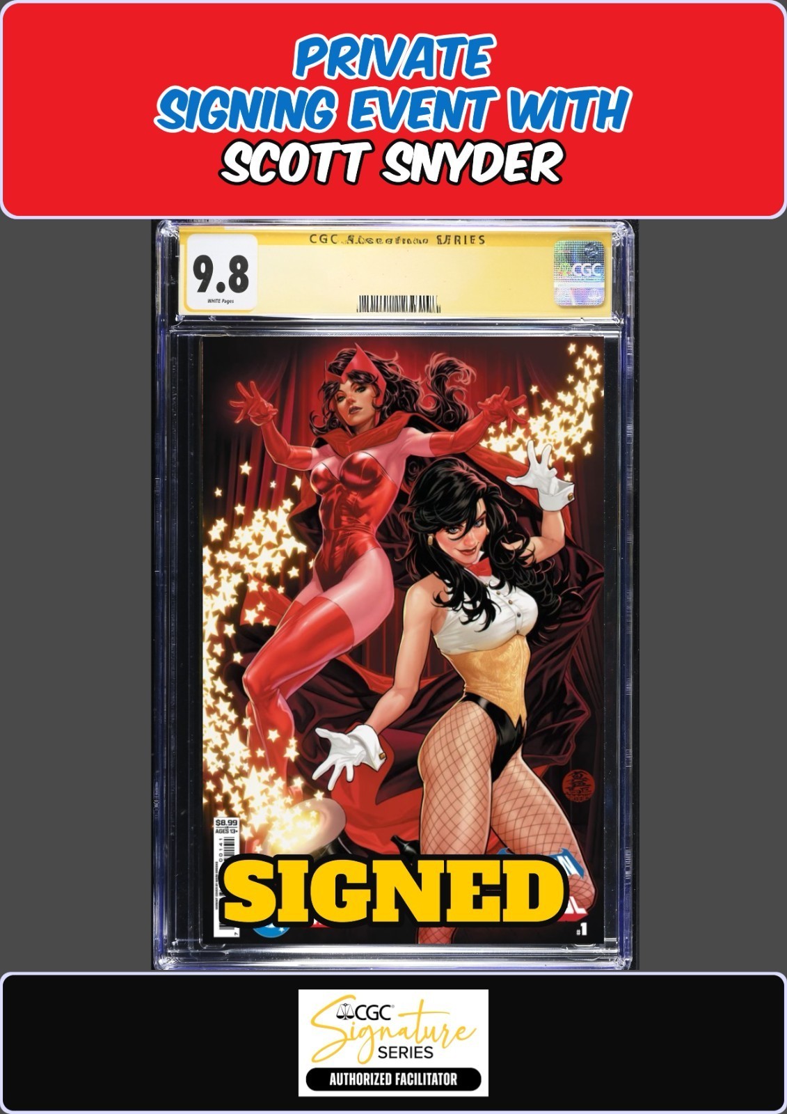 BATMAN DEADPOOL #1 MARK BROOKS CGC SS 9.8 SCOTT SNYDER PRIVATE SIGNING PRESALE
