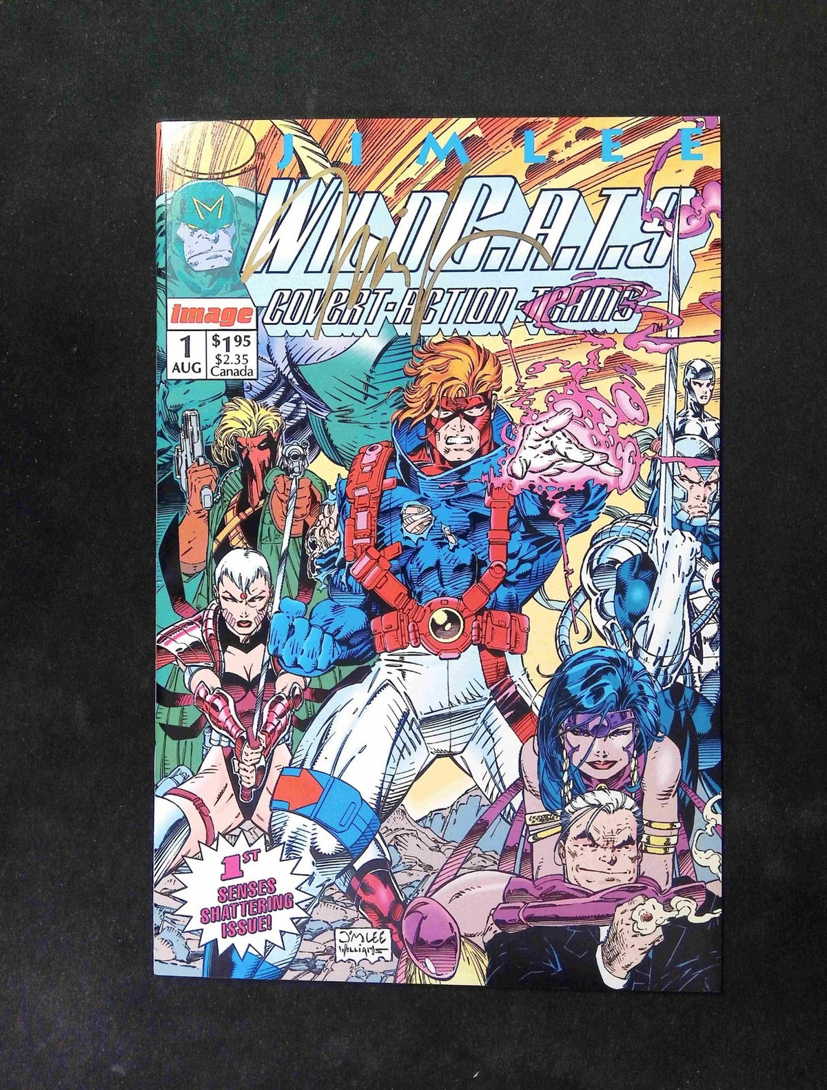 Wildcats Covert Action Teams #1  IMAGE Comics 1992 VF/NM  Signed GOLD BY JIM LEE