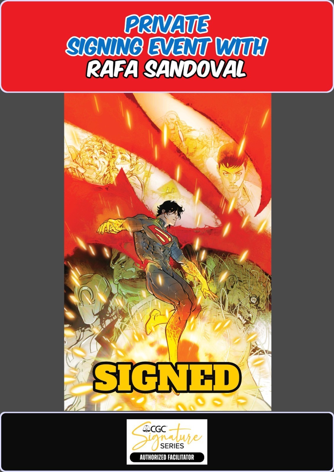 ABSOLUTE SUPERMAN #15 DI GIANDOMENICO RAW RAFA SANDOVAL SIGNING PRESALE W/COA NM