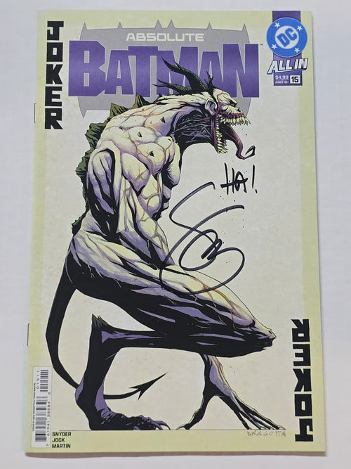 ABSOLUTE BATMAN #15 DRAGOTTA DC 1ST PRINT SIGNED SCOTT SNYDER HA! W/COA NM