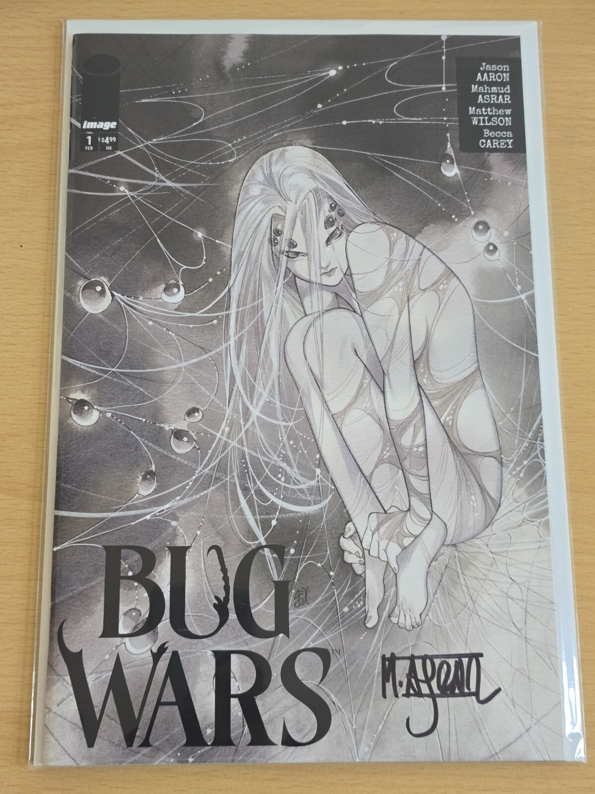 BUG WARS #1 IMAGE 2024 PEACH MOMOKO VARIANT SIGNED BY MAHMUD ASRAR WITH COA NM