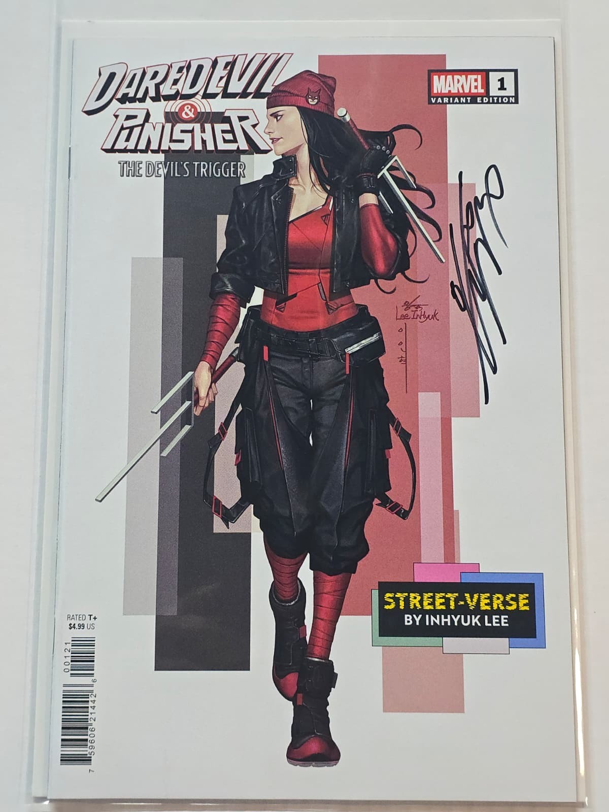 DAREDEVIL PUNISHER DEVILS TRIGGER #1 STREETVERSE SIGNED BY INHYUK LEE W/COA NM