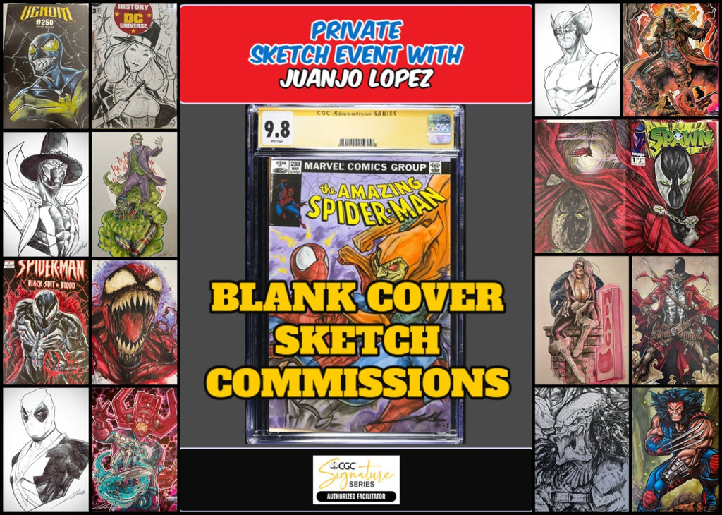 Juanjo Lopez Original Sketch • Custom Commission - On Blank Cover - CGC/RAW