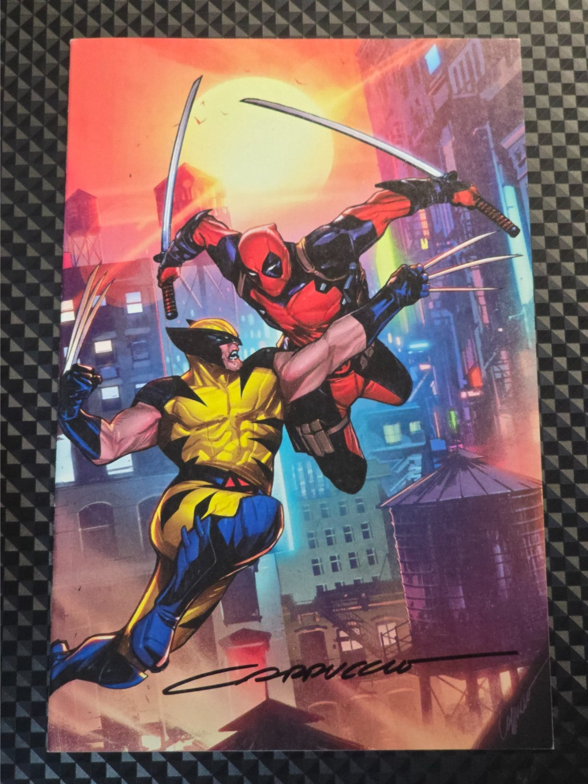 DEADPOOL WOLVERINE #2 MARVEL 1:100 ALESSANDRO CAPPUCIO VIRGIN SIGNED W/COA NM