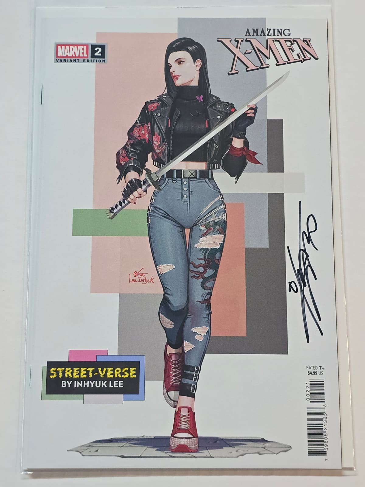 AMAZING X-MEN #2 MARVEL STREETVERSE SIGNED BY INHYUK LEE W/COA NM