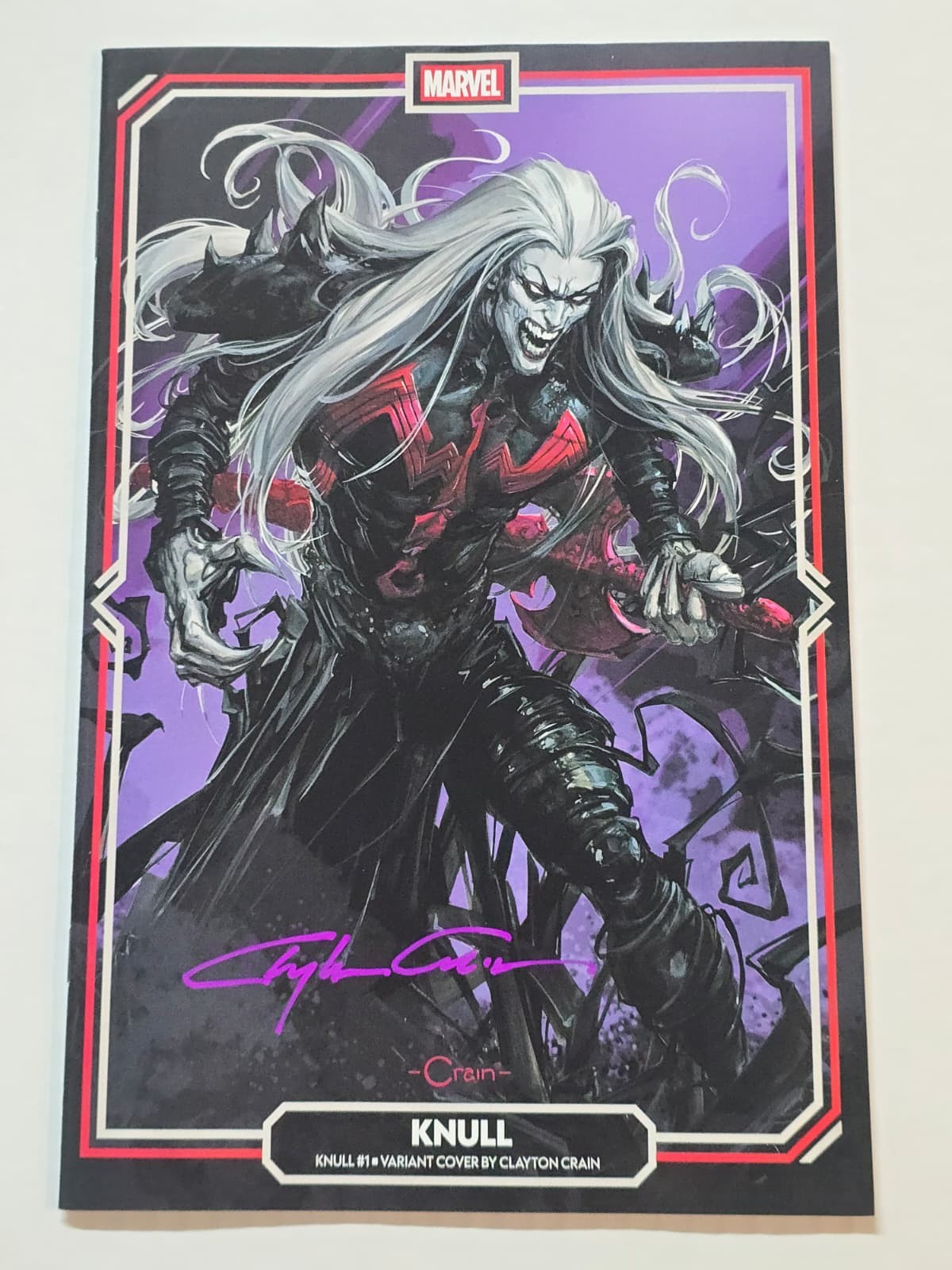 KNULL #1 MARVEL COMICS 2026 VARIANT SIGNED BY CLAYTON CRAIN W/COA NM