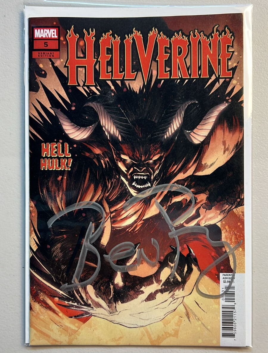HELLVERINE #5 MARVEL CAPPUCCIO VARIANT BEB PERCY SIGNED SILVER W/COA NM