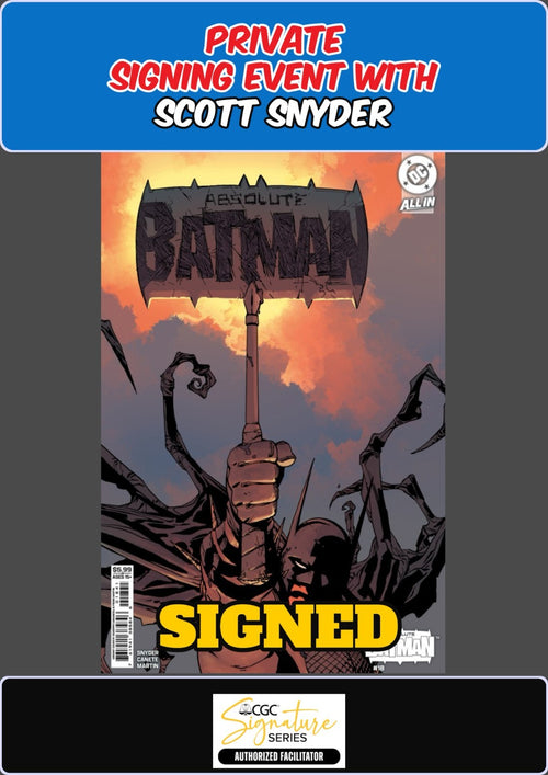 ABSOLUTE BATMAN #18 GIUSEPPE CAMUNCOLI RAW SCOTT SNYDER SIGNING PRESALE NM/COA