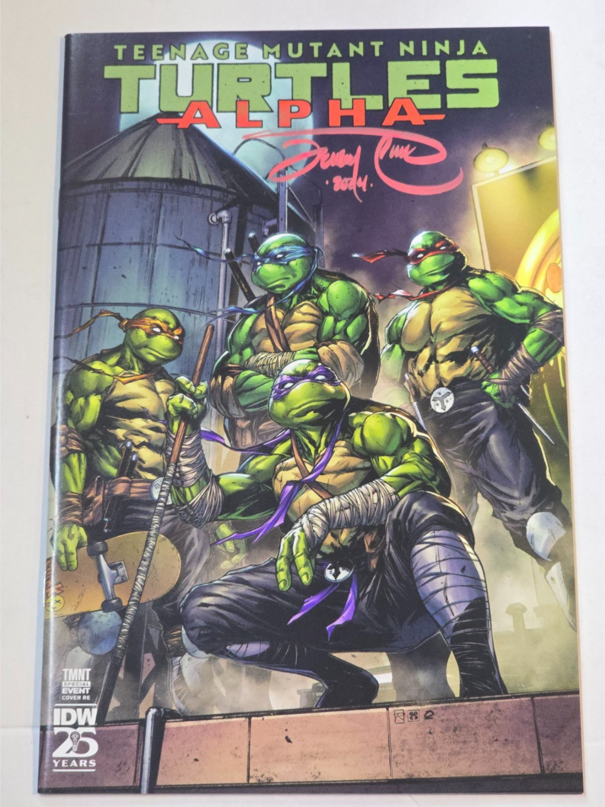 TEENAGE MUTANT NINJA TURTLES ALPHA #1 RAYMOND GAY SIGNED JEREMY CLARK COA NM