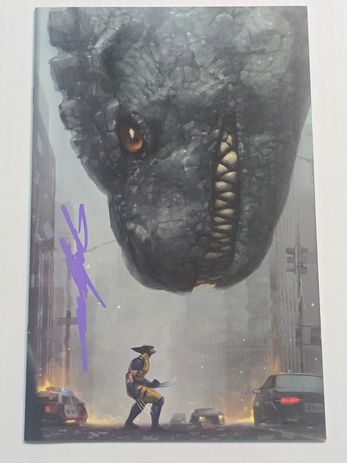GODZILLA DESTROYS THE MARVEL UNIVERSE #3 1:100 VIRGIN JEEHYUNG LEE SIGNED W/COA