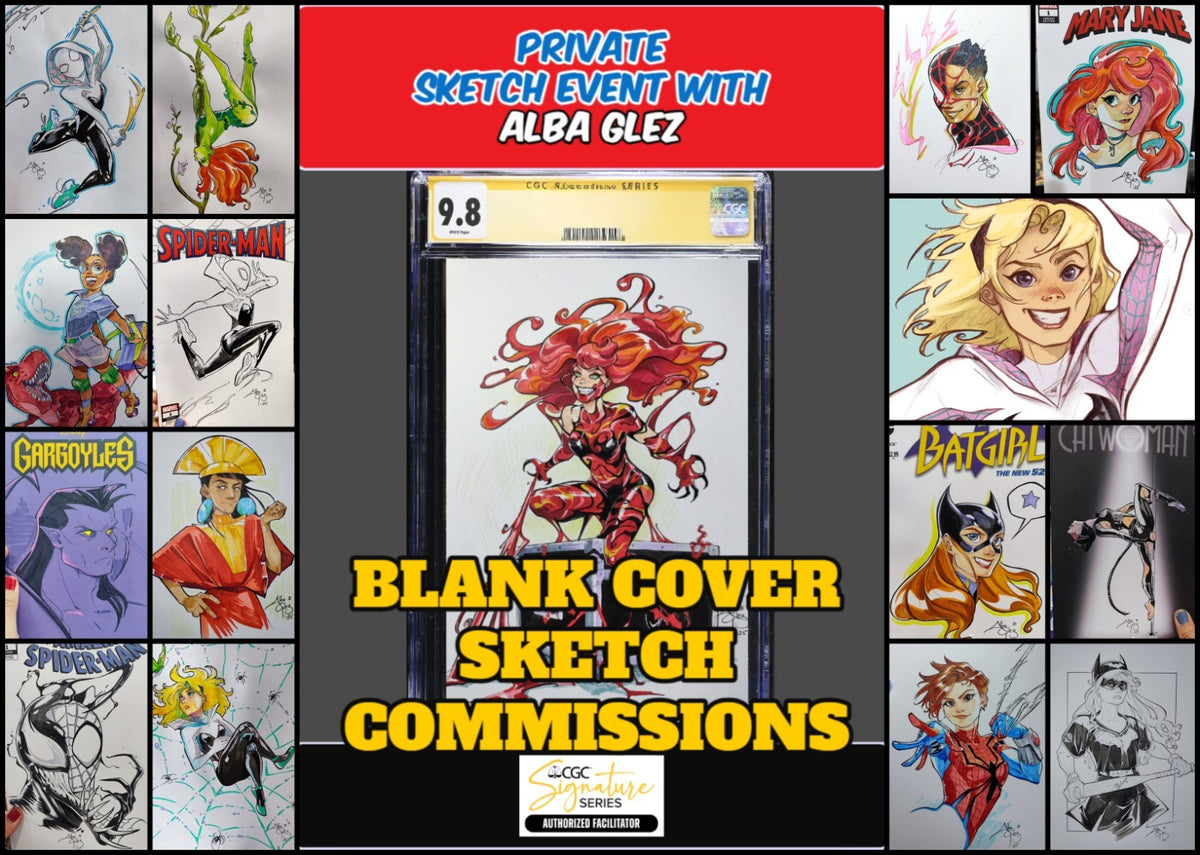 Alba Glez Original Sketch • Custom Commission - On Blank Cover - CGC/RAW