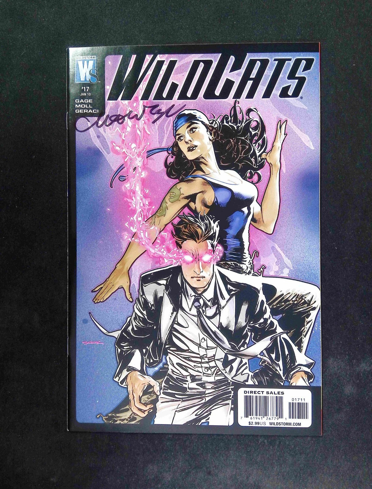 Wildcats #17 (3RD SERIES) WILDSTORM Comics 2010 VF/NM  Signed By Christos Gage