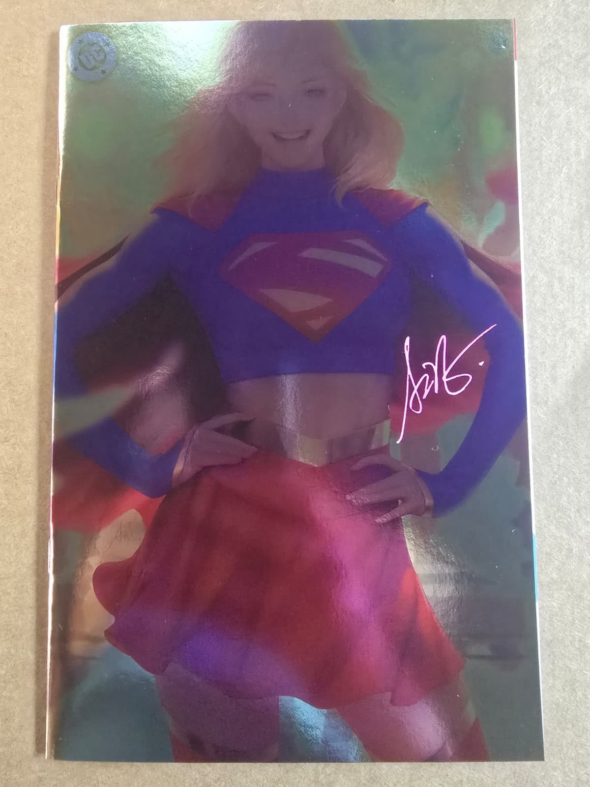 SUPERGIRL #1 DC 2025 FOIL VARIANT SIGNED ARTGERM LAU NM W/COA