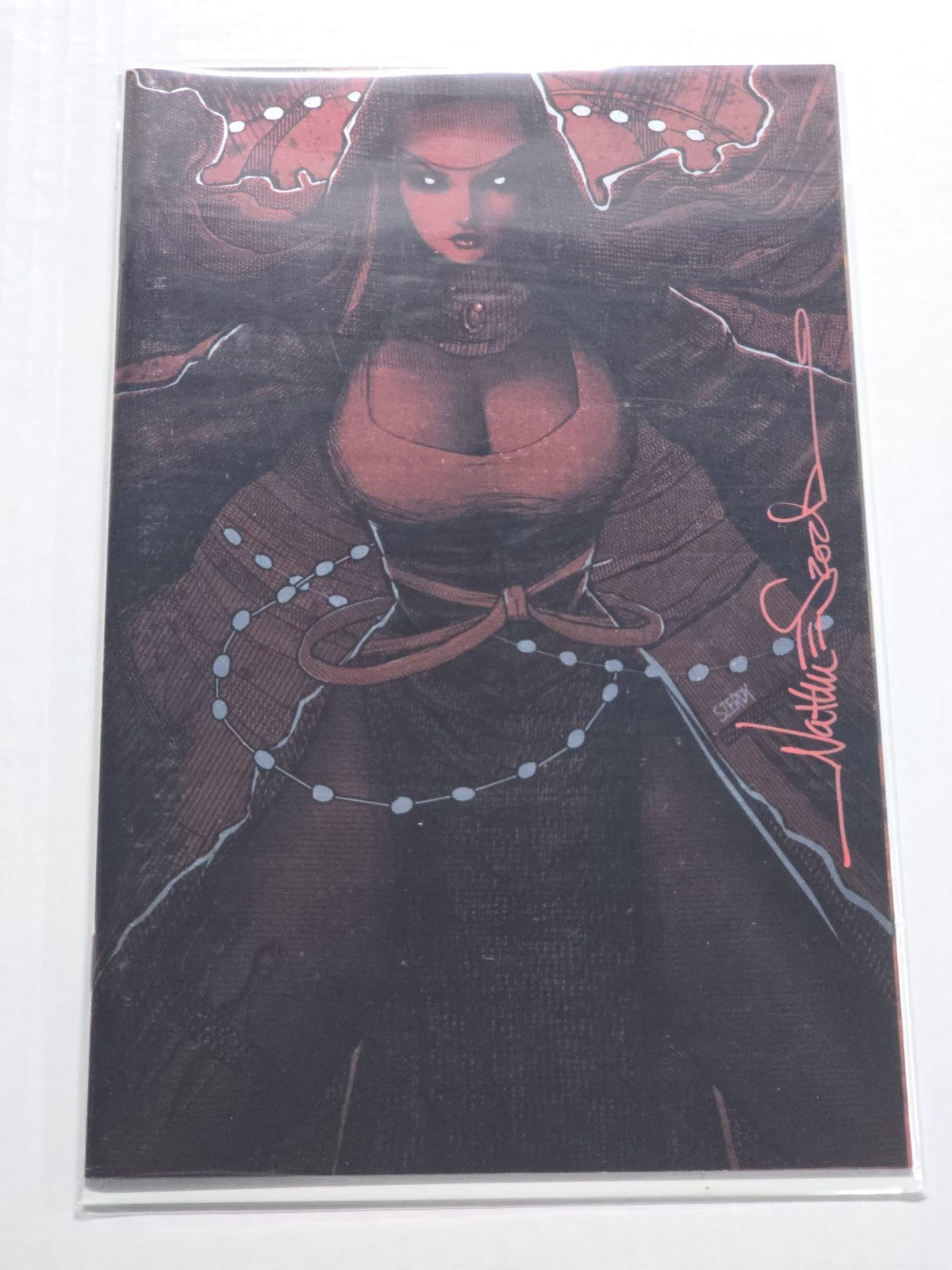 MARIAN HERETIC #1 VIRGIN EXCLUSIVE FOIL VARIANT NATHAN SZERDY SIGNED W/COA NM