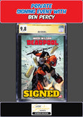 WADE WILSON: DEADPOOL #1 VICENTINI CGC SS 9.8 BEN PERCY PRIVATE SIGNING PRESALE