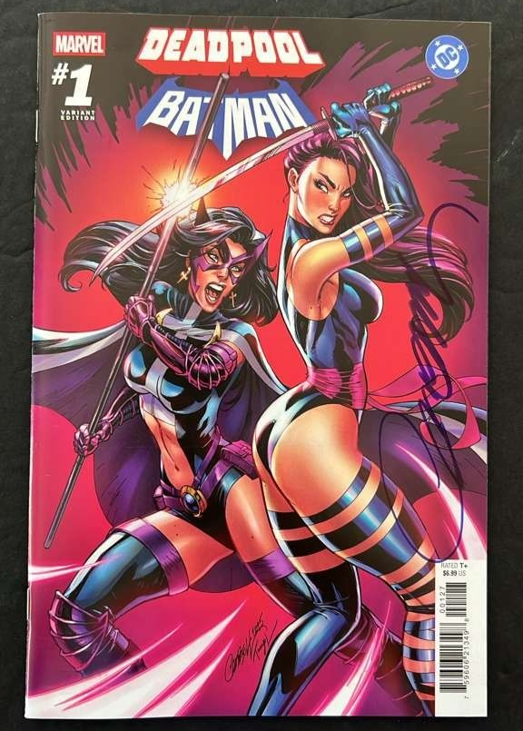 DEADPOOL BATMAN #1 MARVEL 2025 VARIANT SIGNED BY J SCOTT CAMPBELL W/COA NM