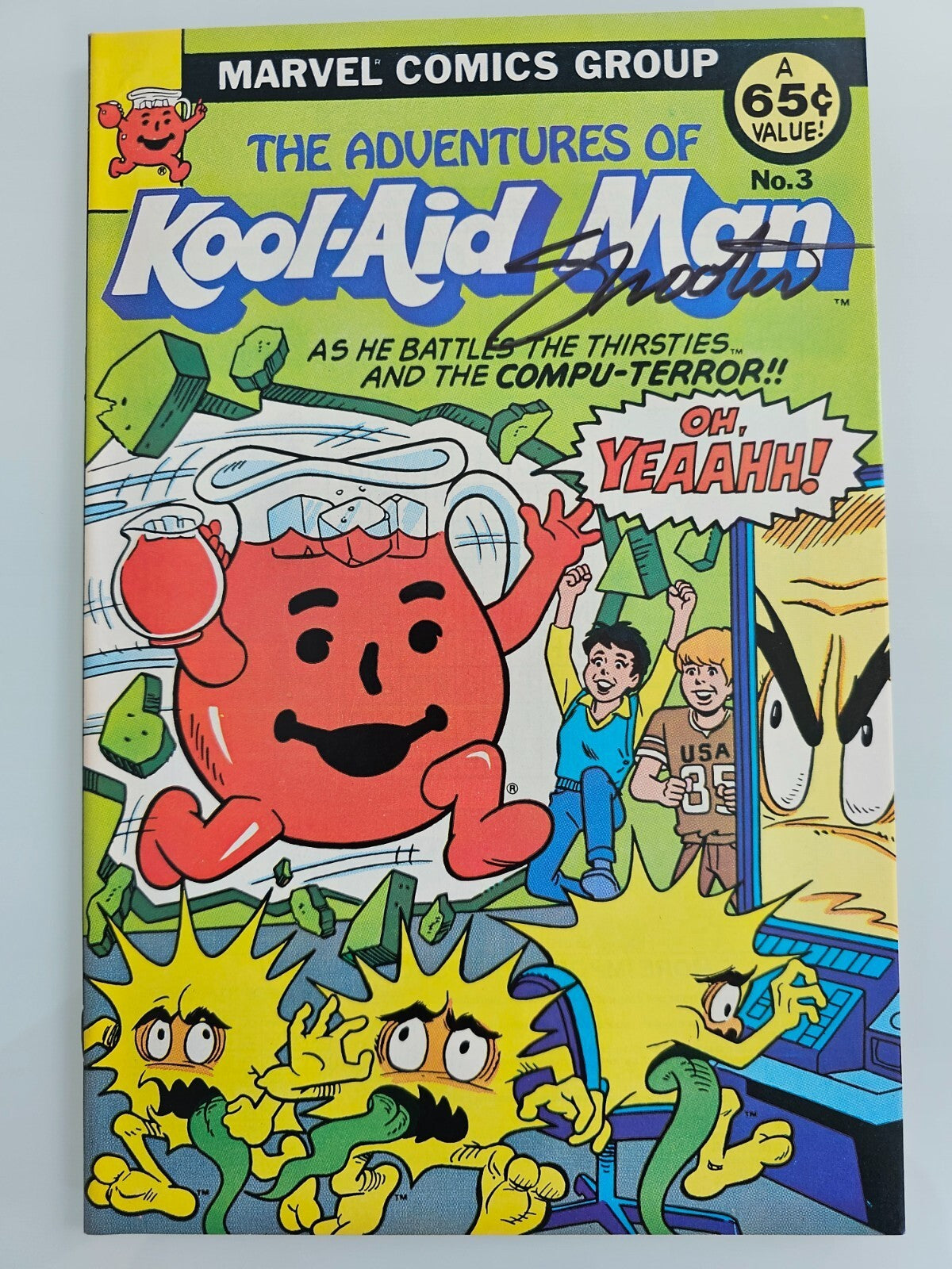 Adventures Of Kool-Aid Man #3  Marvel Comics 1985 Signed w/ COA by Jim Shooter