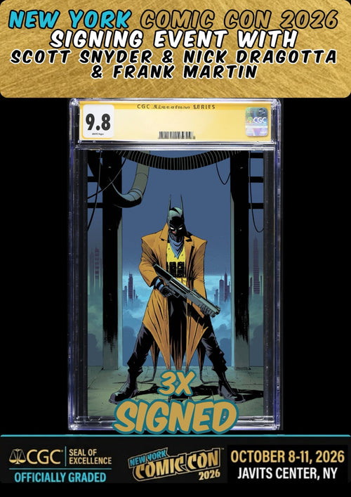 ABSOLUTE BATMAN #24 CGC SS 9.8 3X SIGNED SNYDER/DRAGOTTA/MARTIN NYCC PRESALE