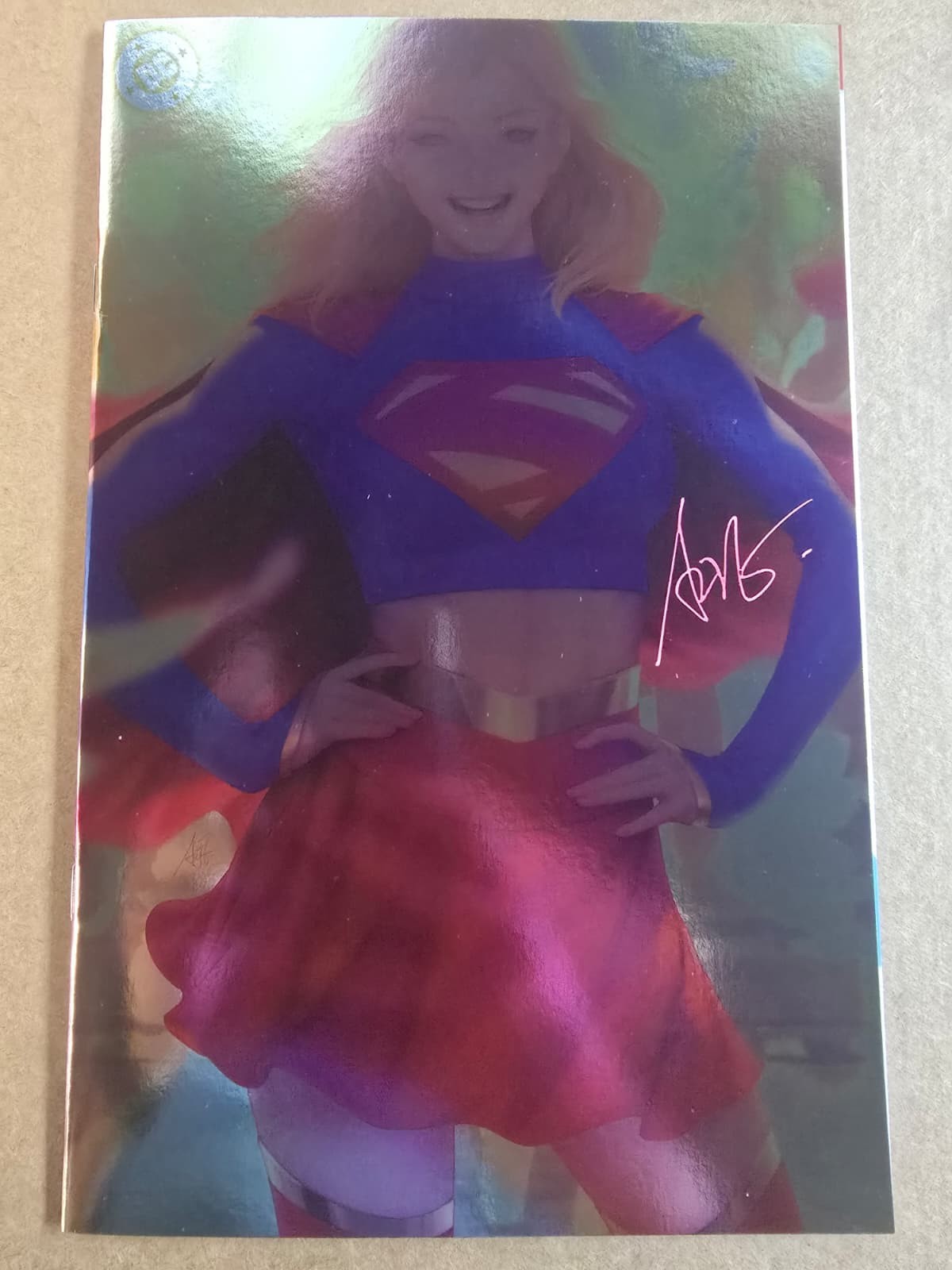 SUPERGIRL #1 DC 2025 FOIL VARIANT SIGNED ARTGERM LAU NM W/COA