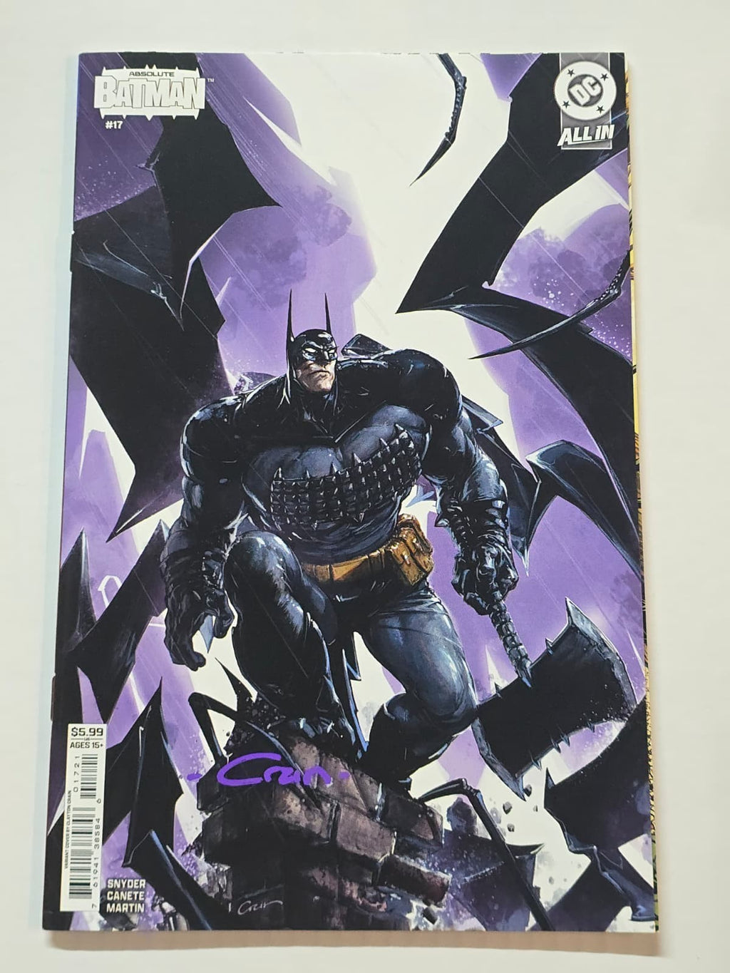 ABSOLUTE BATMAN #17 DC COMICS 2026 VARIANT SIGNED BY CLAYTON CRAIN W/COA NM