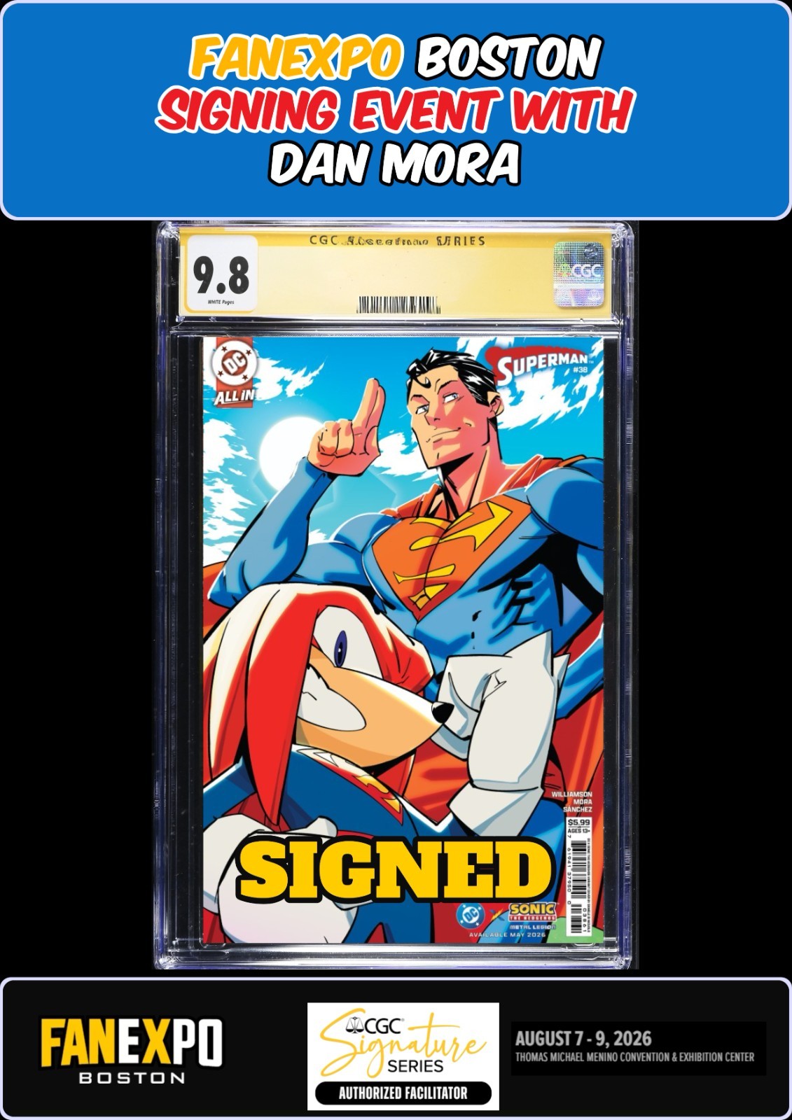 SUPERMAN #39 DANIELE DI NICUOLO CGC SS 9.8 DAN MORA SIGNED FANEXPO PRESALE