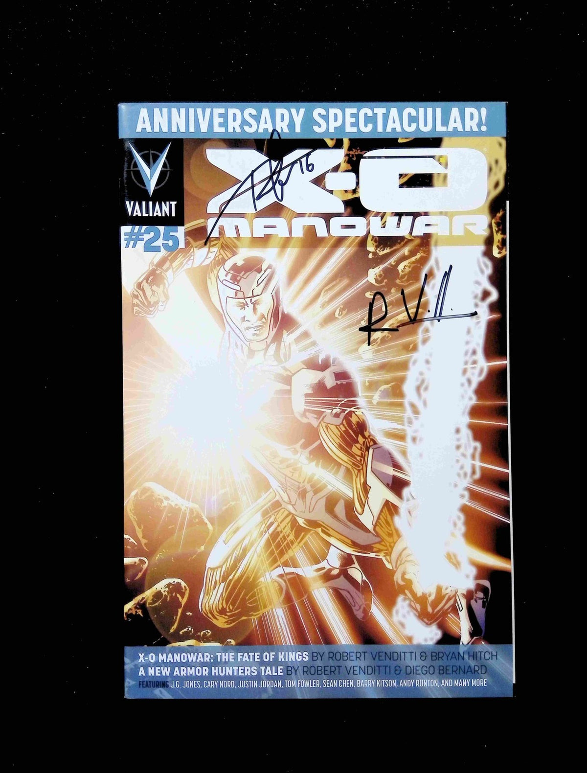 X-O Manowar #25B VALIANT 2014 VF/NM Hitch Variant Signed Robert Venditti/Runton