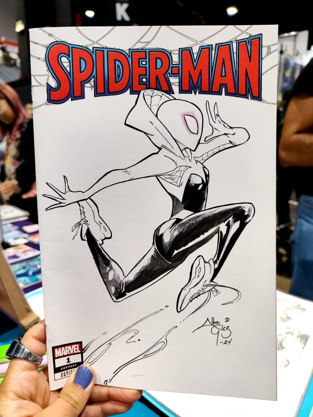 Alba Glez Original Sketch • Custom Commission - On Blank Cover - CGC/RAW