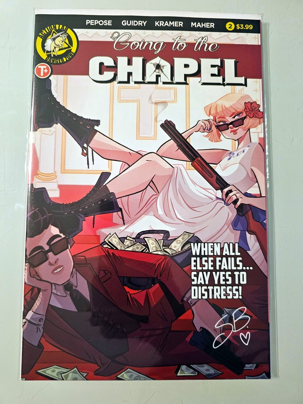GOING TO THE CHAPEL #2 ACTION LAB 2019 NM   SIGNED BY SWEENEY BOO W/COA
