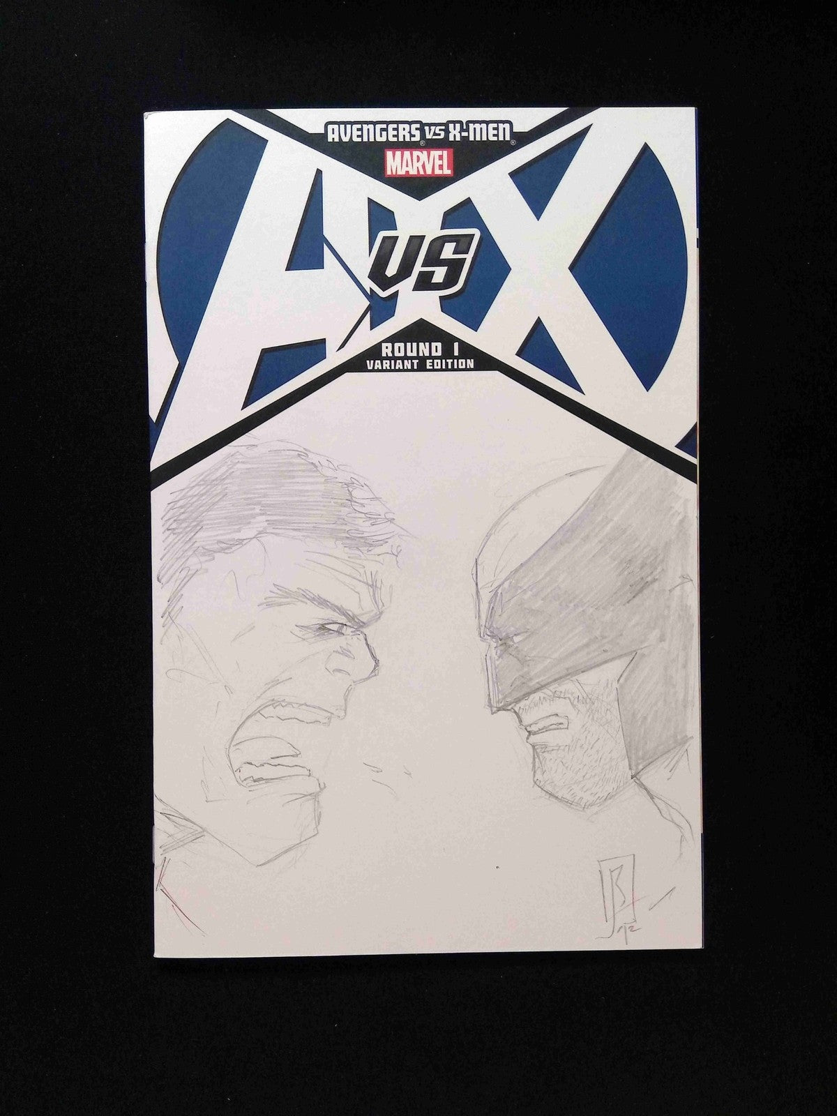 Avengers vs. X-Men #1  MARVEL Comics 2012 NM+  SKETCHED + SIGNED JOSHUA BOROUGHS