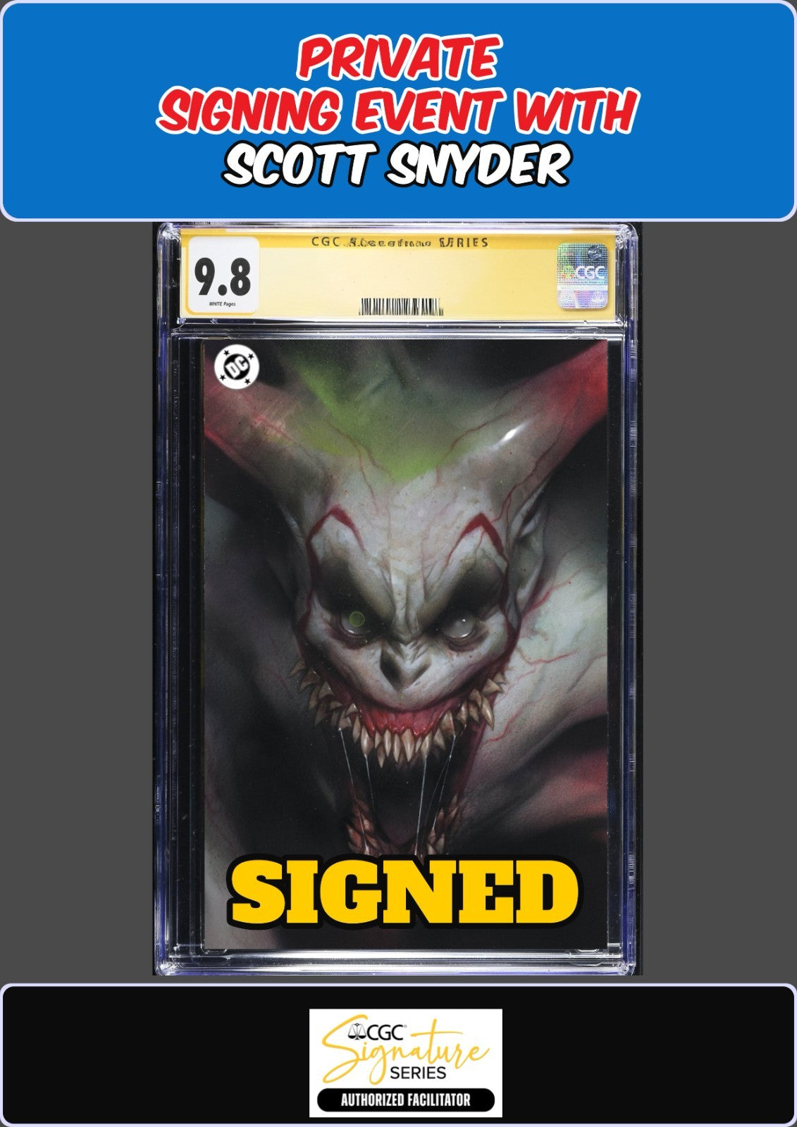 ABSOLUTE BATMAN #15 2ND PRINT OLIVER FOIL CGC SS 9.8 SCOTT SNYDER SIGNED PRESALE