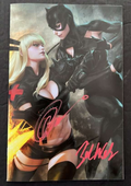 DEADPOOL BATMAN #1 1:100 ARTGERM VIRGIN 2X SIGNED GREG CAPULLO/ZEB WELLS COA NM
