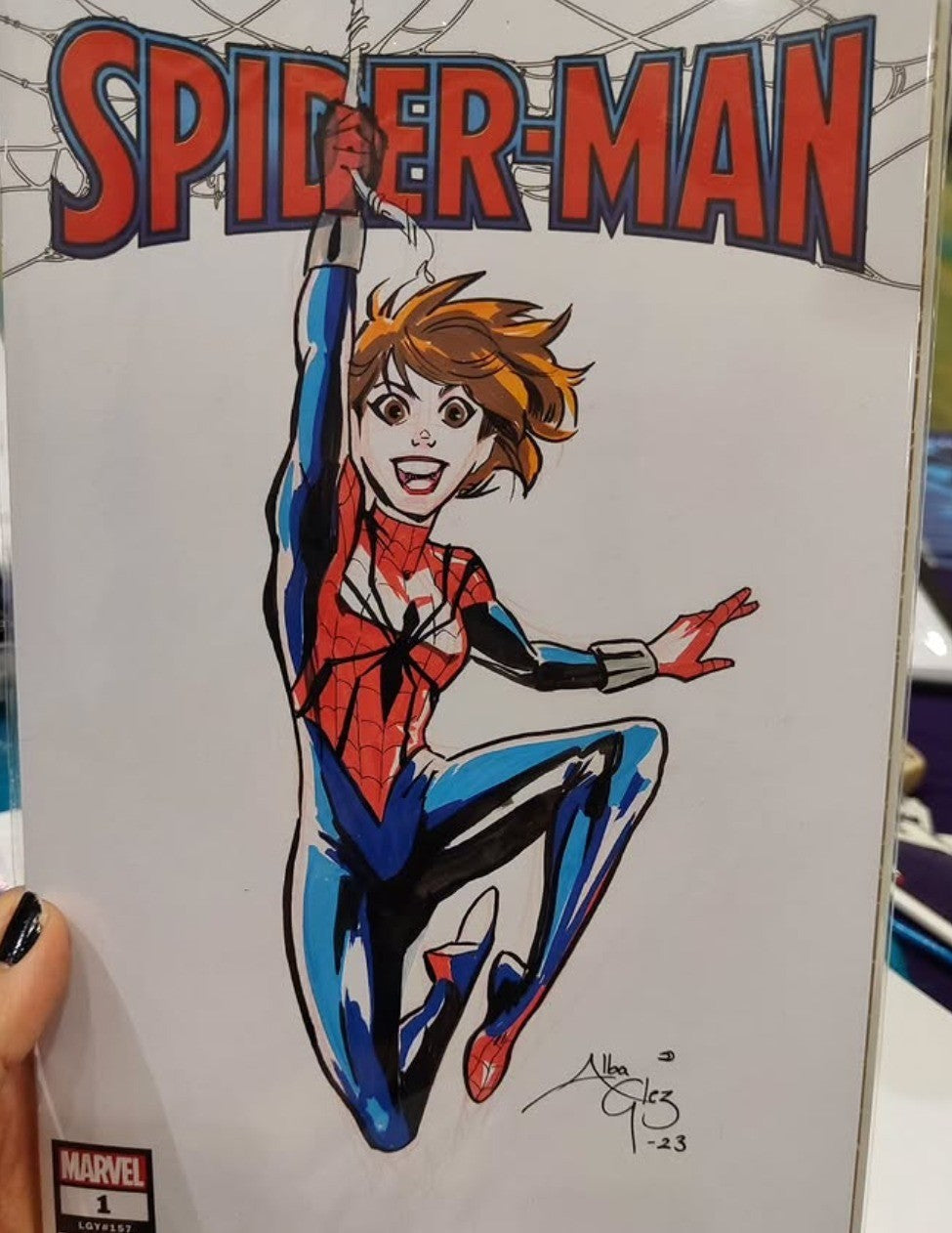 Alba Glez Original Sketch • Custom Commission - On Blank Cover - CGC/RAW