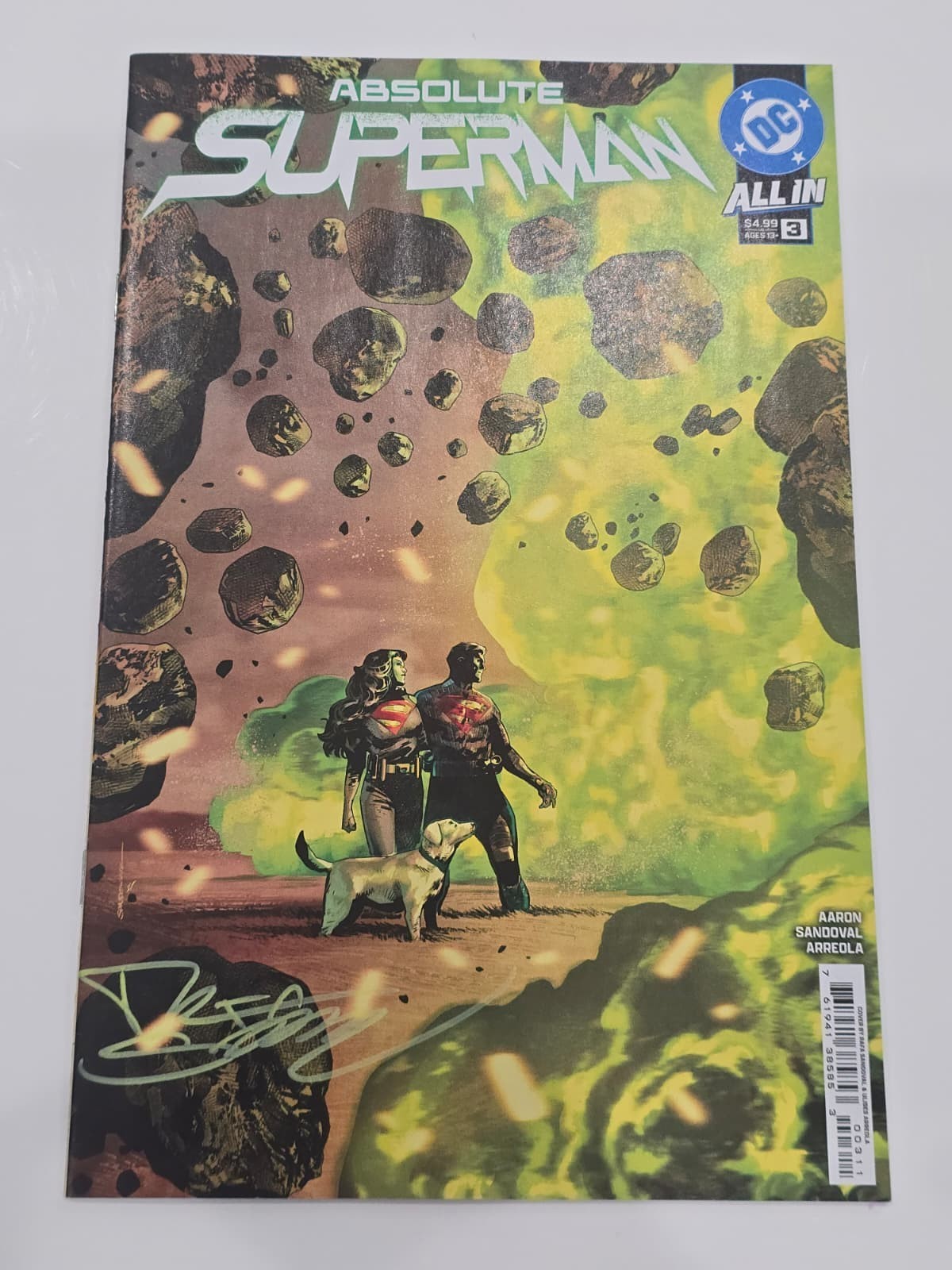 ABSOLUTE SUPERMAN #3 DC 2025 CVR A 1ST PRINT SIGNED BY RAFA SANDOVAL W/COA NM