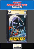 JUSTICE LEAGUE UNLIMITED #1 KUBERT CGC SS 9.8 DAN MORA PRIVATE SIGNING PRESALE