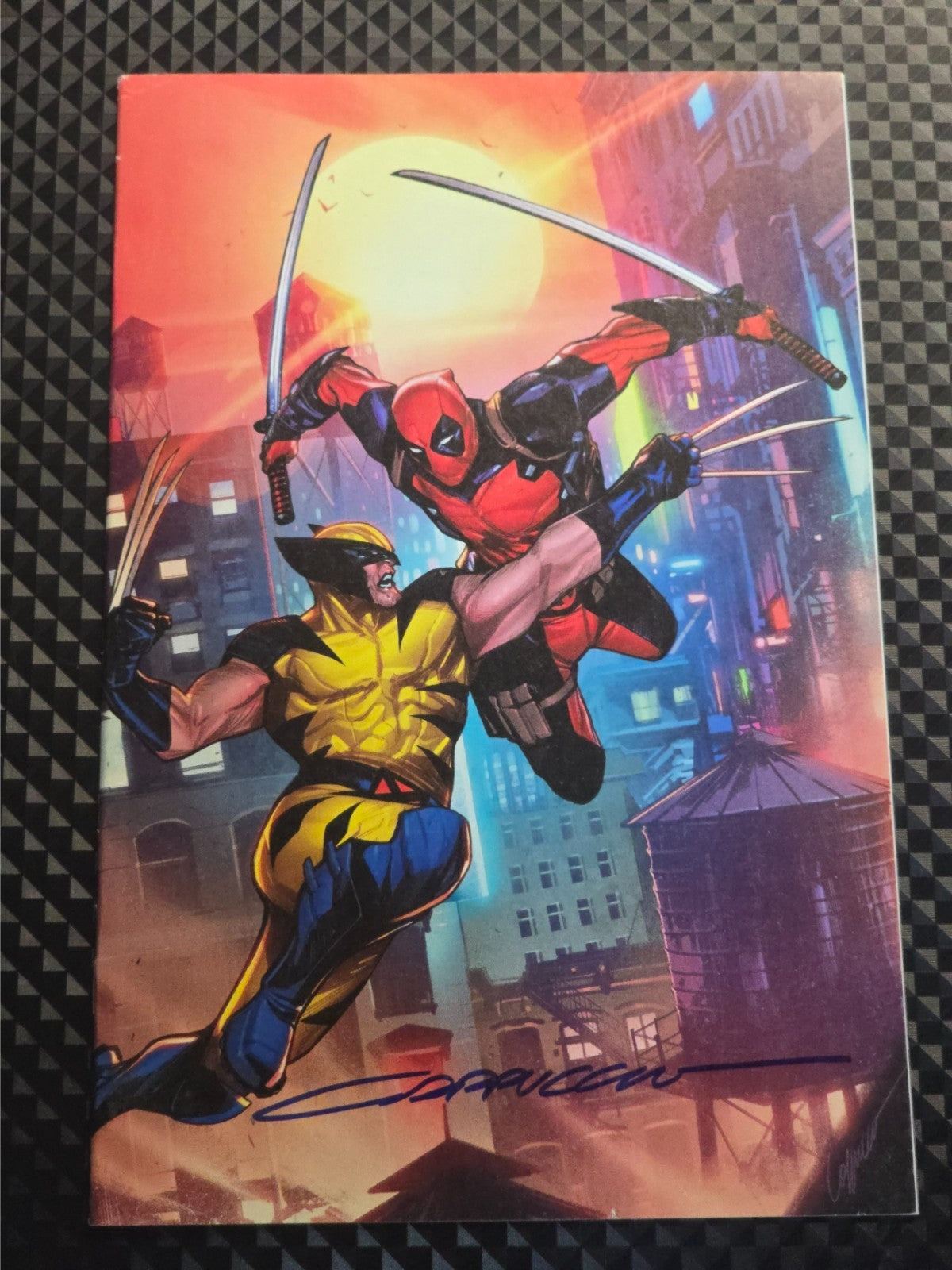 DEADPOOL WOLVERINE #2 MARVEL 1:100 ALESSANDRO CAPPUCIO VIRGIN SIGNED W/COA
