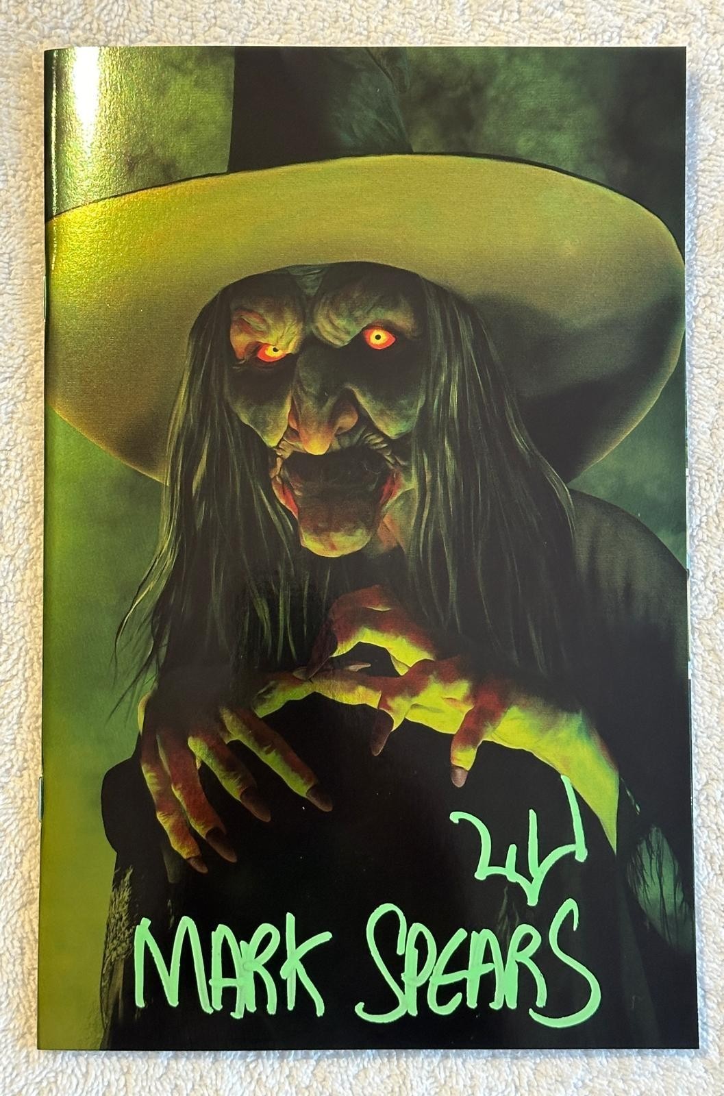 MARK SPEARS MONSTERS #6 1:50 WITCH FOIL VARIANT SIGNED GREEN BY MARK SPEARS COA
