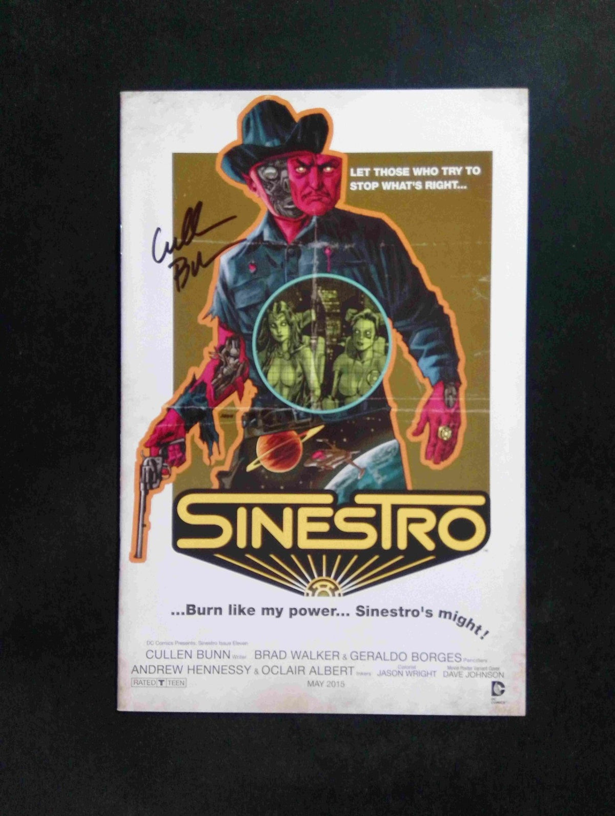 Sinestro #11B  DC Comics 2015 NM  Signed by Cullen Bunn