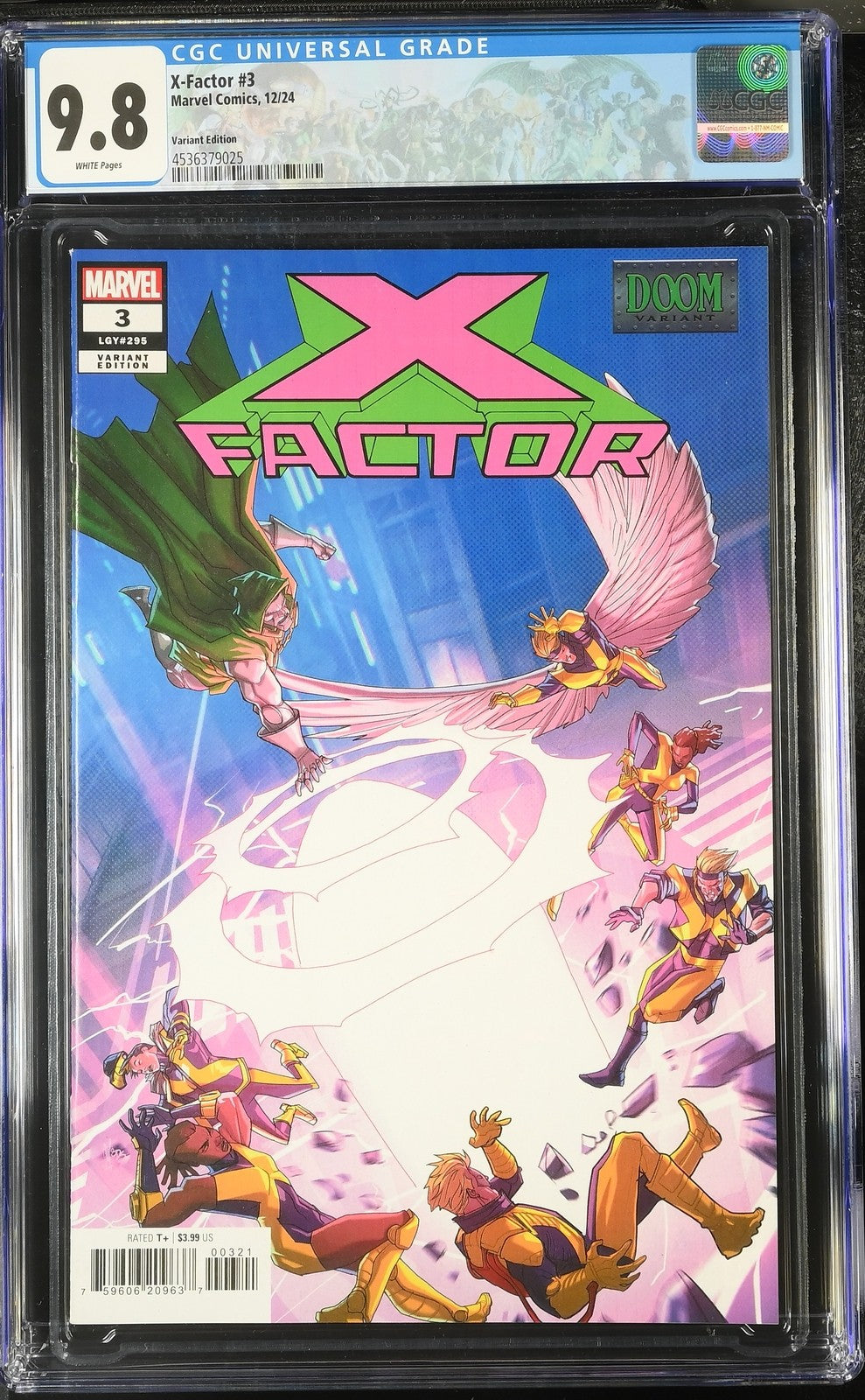 X-FACTOR #3 MARVEL PETE WOODS DOOM VARIANT CGC 9.8 NM CUSTOM LABEL