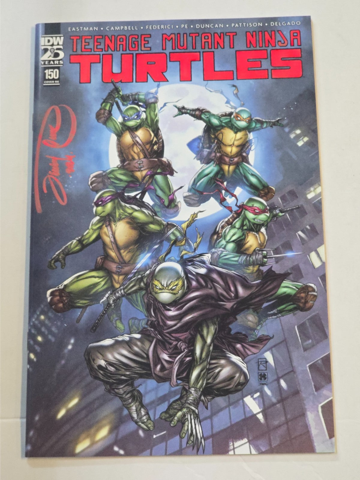 TEENAGE MUTANT NINJA TURTLES #150 RAYMOND GAY VARIANT SIGNED JEREMY CLARK COA NM